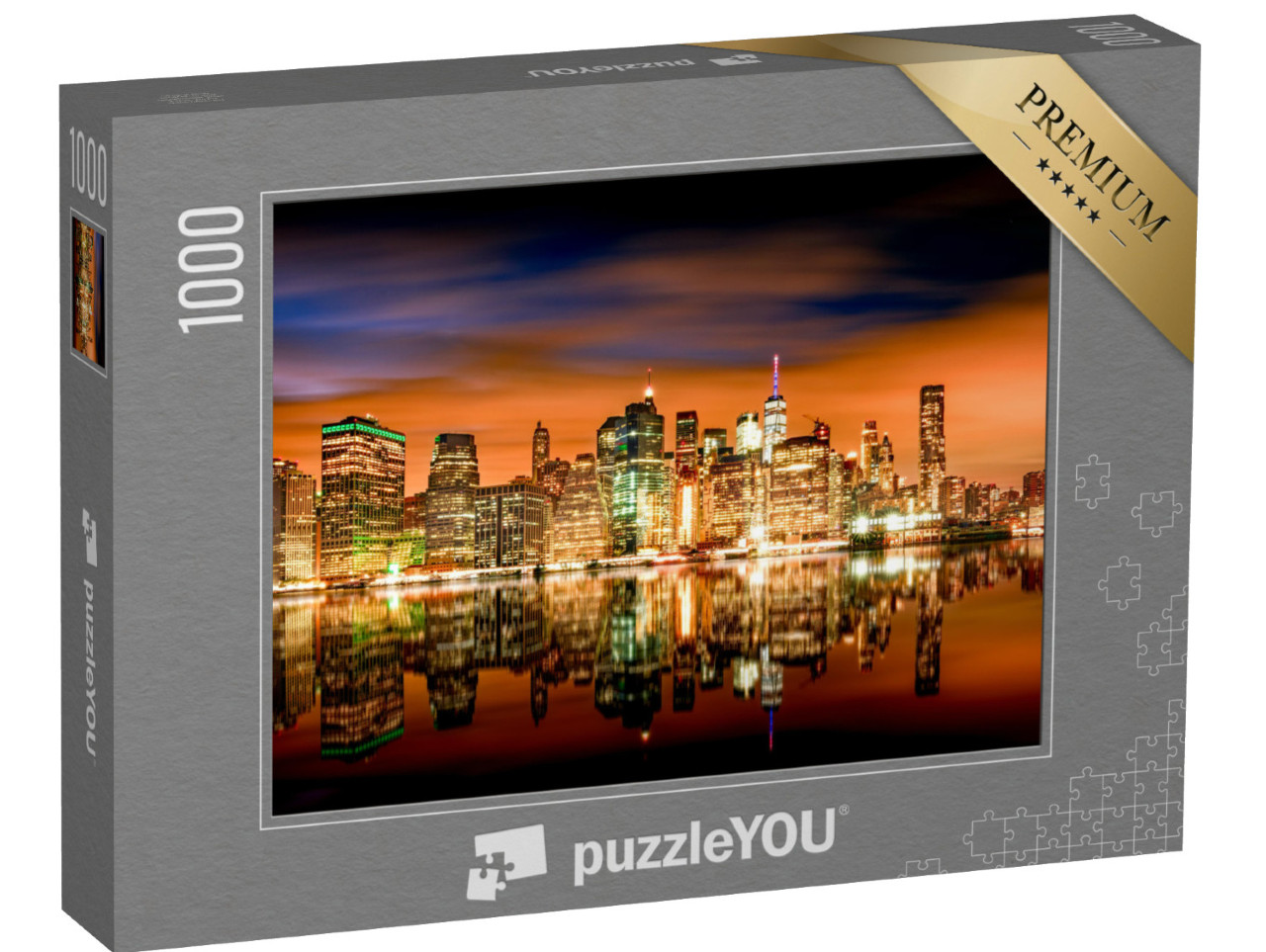 Puzzle 1000 Teile „New York: Skyline mit Brooklyn und Manhattan“