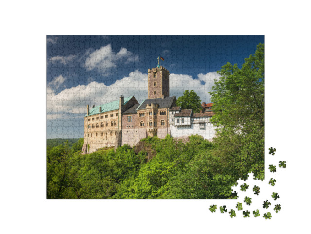 Puzzle 1000 Teile „Blick auf die berühmte Wartburg, ein Weltkulturerbe in Thüringen, Deutschland“