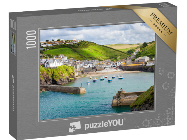 Puzzle 1000 Teile „Fischerdorf Port Isaac an der Küste von North Cornwall, England“