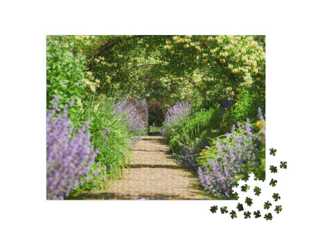 Puzzle 1000 Teile „Gartenweg in einem englischen Landschaftsgarten“