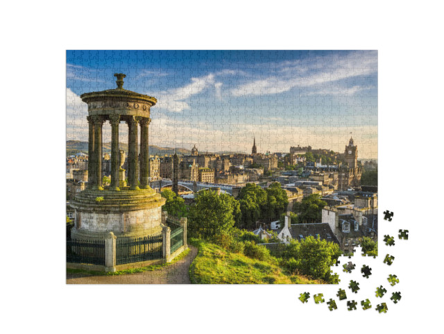 Puzzle 1000 Teile „Schöne Aussicht auf die Stadt Edinburgh, Schottland“
