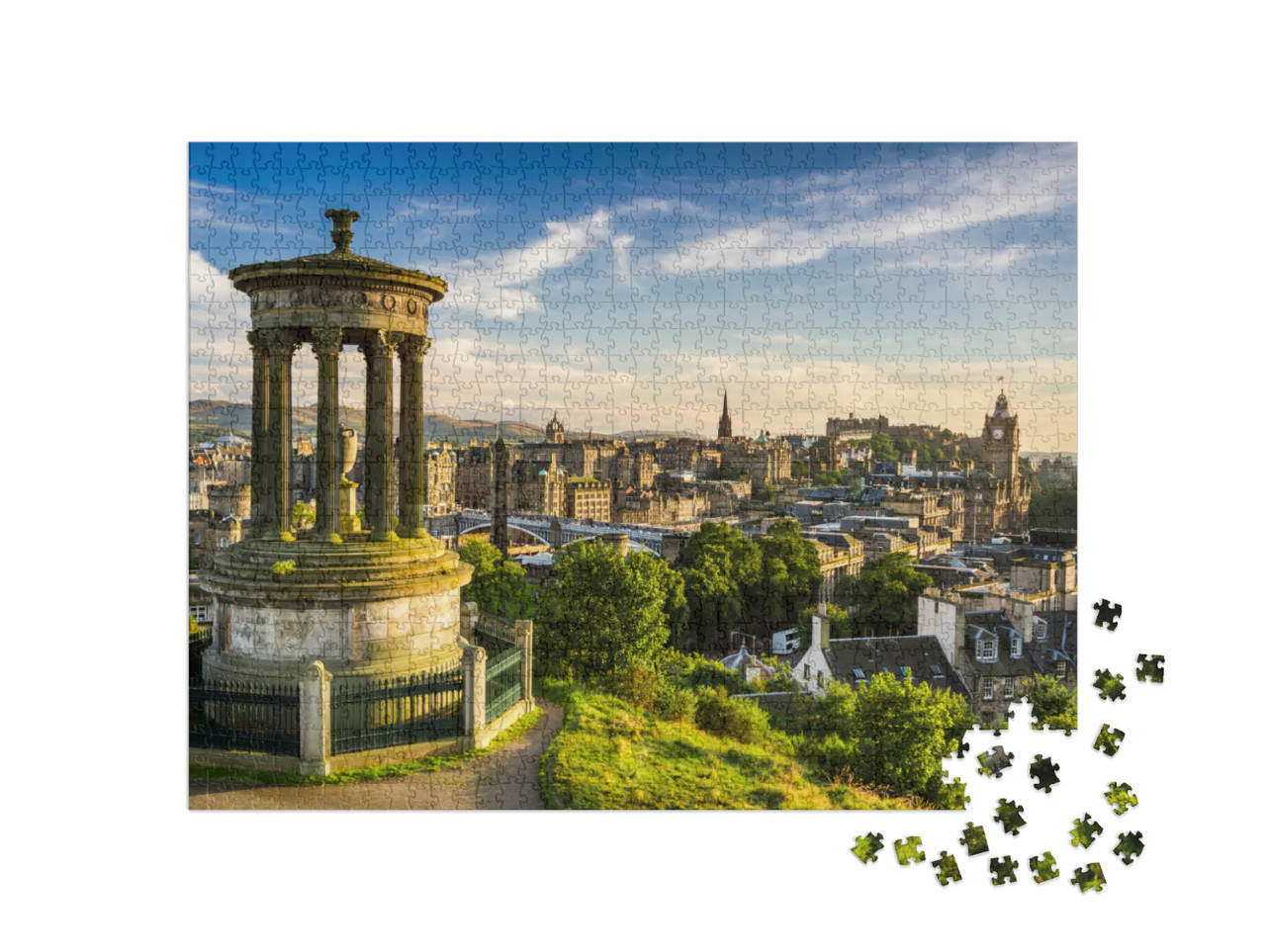 Puzzle 1000 Teile „Schöne Aussicht auf die Stadt Edinburgh, Schottland“