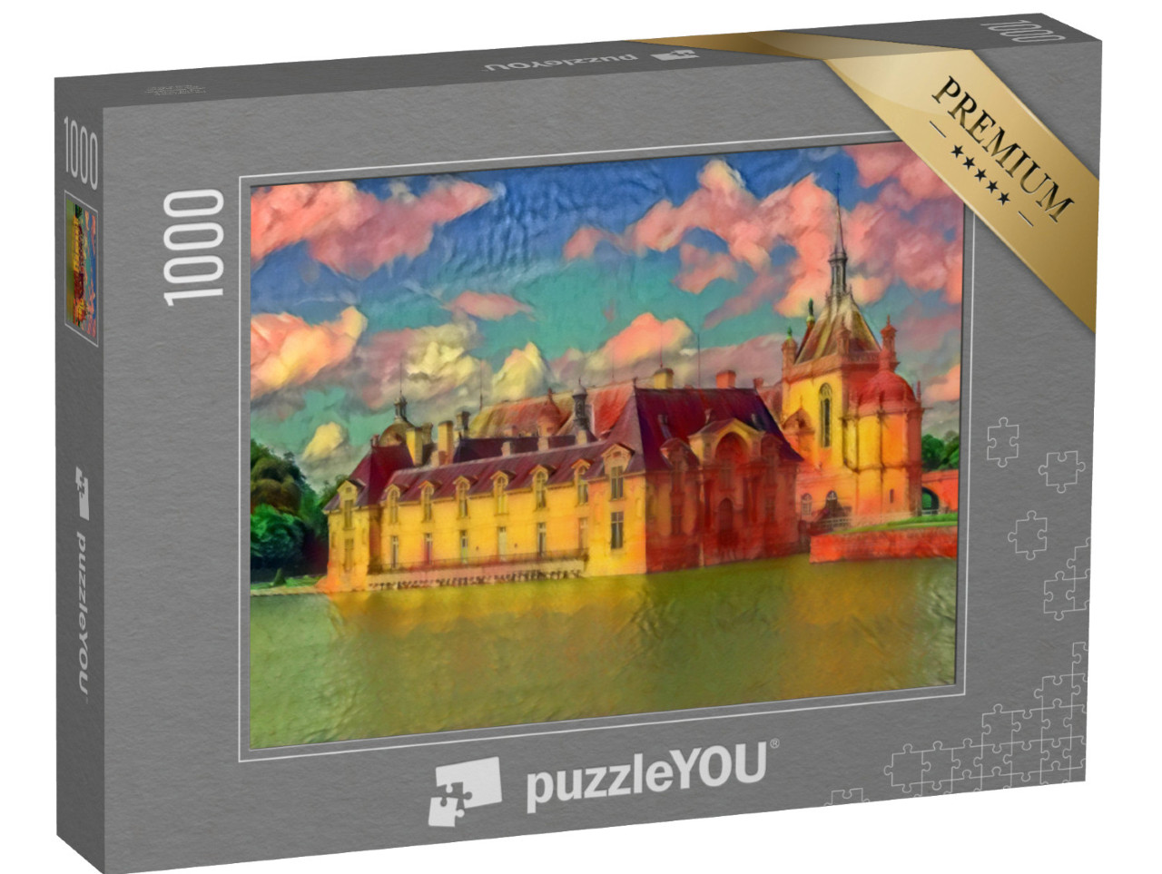 Puzzle 1000 Teile „im Kunst-Stil von Franz Marc - Chateau de Chantilly - Puzzle-Kollektion Künstler & Gemälde“