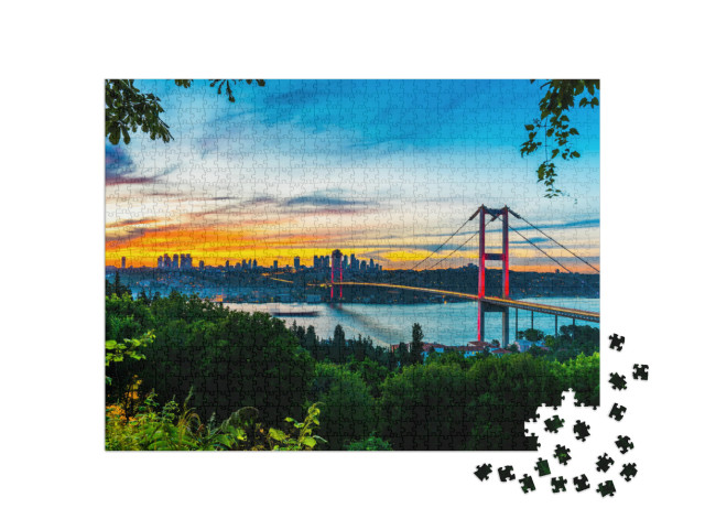 Puzzle 1000 Teile „Istanbul Bosporus Brücke, Türkei“