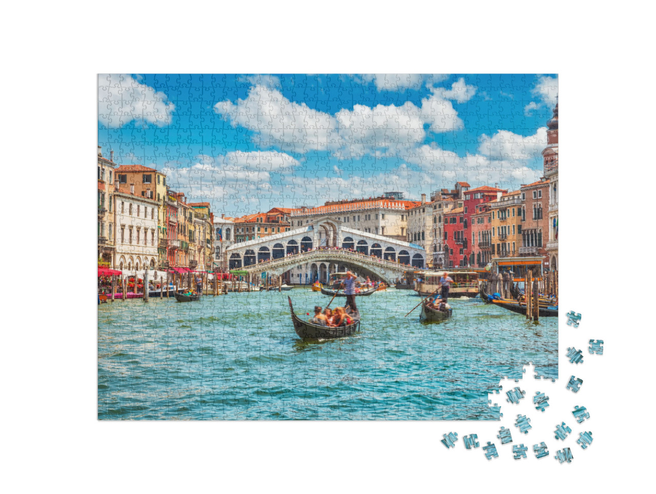 Puzzle 1000 Teile „Brücke Rialto auf dem Canal Grande in Venedig, Italien“