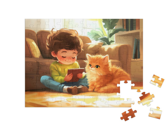 Puzzle 100 Teile „Mein kleiner Kater Toffi“