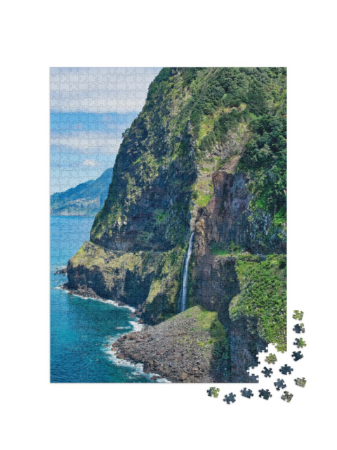Puzzle 1000 Teile „Brautschleierfälle auf der Insel Madeira, Portugal“