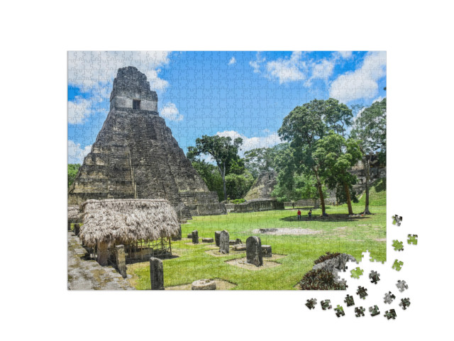 Puzzle 1000 Teile „Die Ruinen der antiken Stadt Tikal, Guatemala“