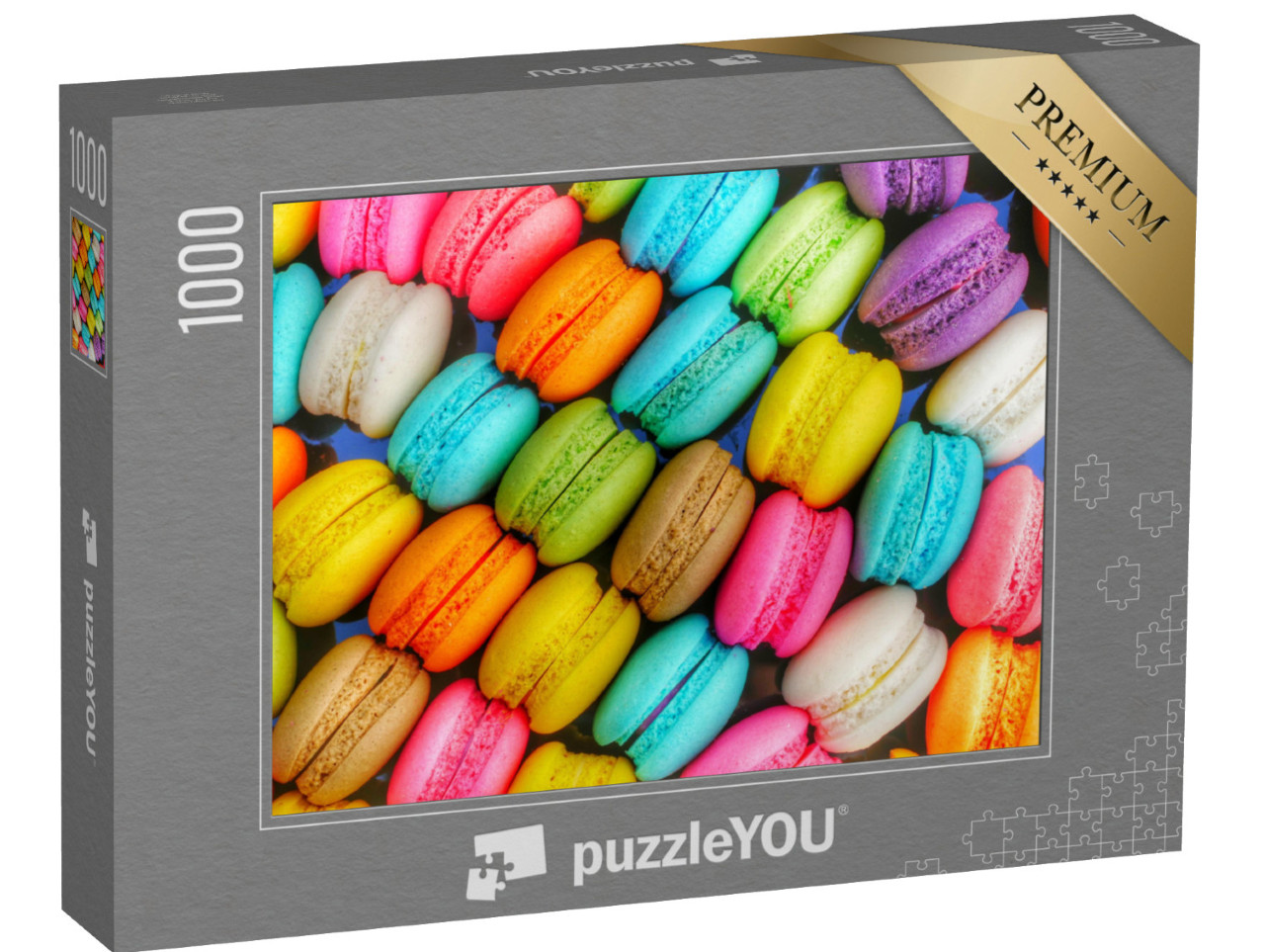 Puzzle 1000 Teile „Kleine bunte Köstlichkeiten: Französische Macarons“