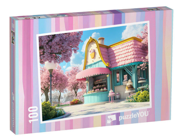Puzzle 100 Teile „Süße Leckereien im Cupcakeladen“