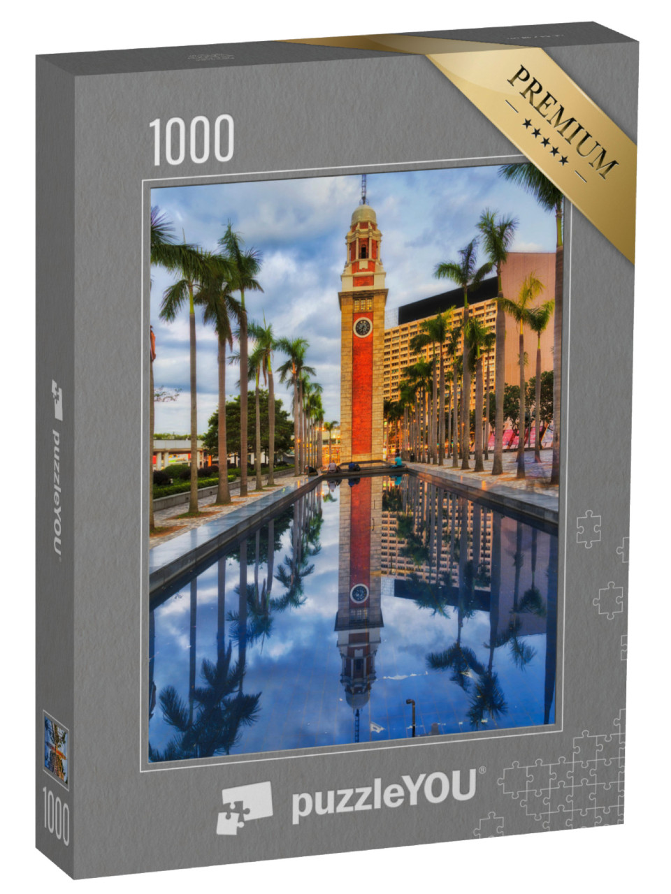Puzzle 1000 Teile „Uhrenturm in Hong Kong Stadt“