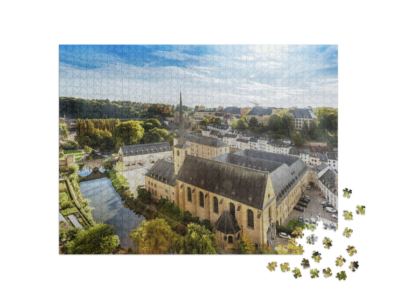 Puzzle 1000 Teile „Panorama von Luxemburg“