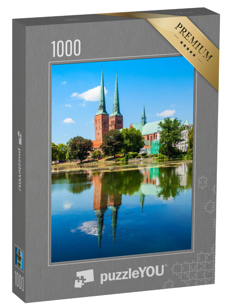 Puzzle 1000 Teile „Der Lübecker Dom aus Backstein“