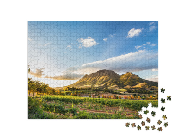 Puzzle 1000 Teile „Weinregion bei Stellenbosch mit Simonsberg, Südafrika“