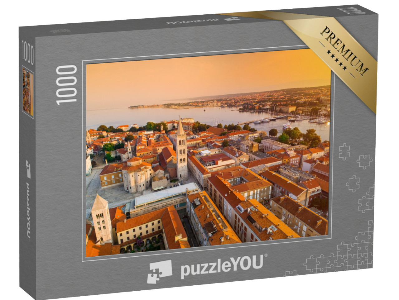 Puzzle 1000 Teile „Historisches Zentrum der kroatischen Stadt Zadar am Mittelmeer“