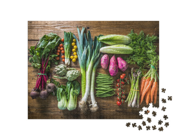 Puzzle 1000 Teile „Frisches Gemüse vom lokalen Markt“