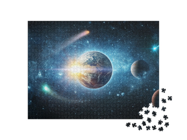 Puzzle 1000 Teile „Kosmisches Panorama des Universums, NASA-Bildmaterial“