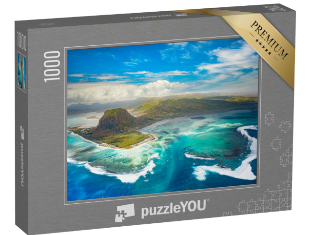 Puzzle 1000 Teile „Unterwasser-Wasserfalls auf Mauritius“