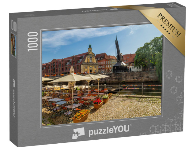 Puzzle 1000 Teile „Alter Kran in Lüneburg, Deutschland“