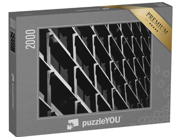 Puzzle 2000 Teile „Abstrakte Architektur in Schwarz und Weiß“