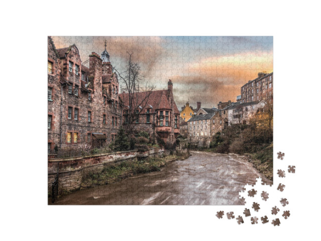 Puzzle 1000 Teile „Dean Dorf in Edinburgh, Schottland“