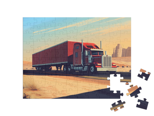 Puzzle 100 Teile „Abenteuer auf der Autobahn“