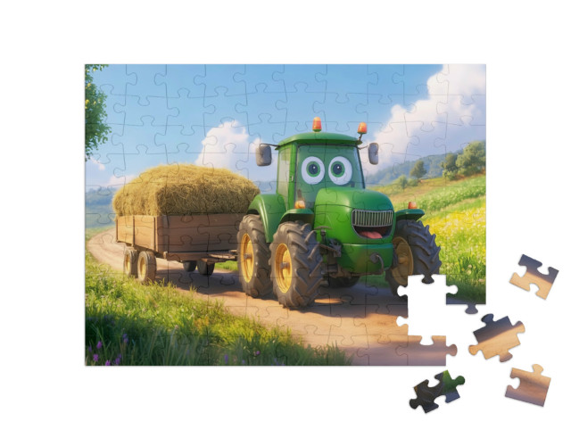 Puzzle 100 Teile „Der kleine Bulldog auf großer Fahrt“