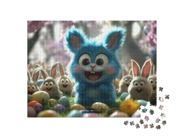 Puzzle 1000 Teile „LITTLEMONSTERTIME: The great Egg Discovery“