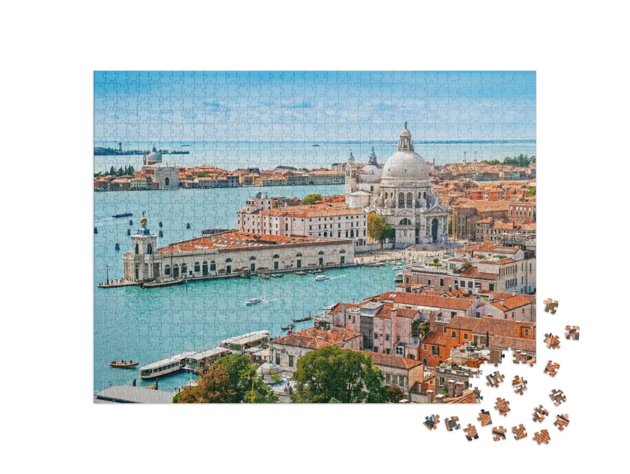 Puzzle 1000 Teile „Luftbild der Basilika Santa Maria della Salute in Venedig,Italien“
