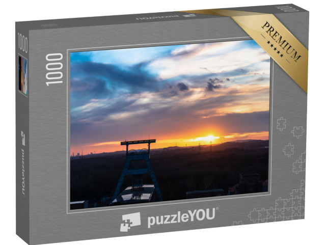 Puzzle 1000 Teile „Sonnenuntergang über der Zeche Ewald im Ruhrgebiet“