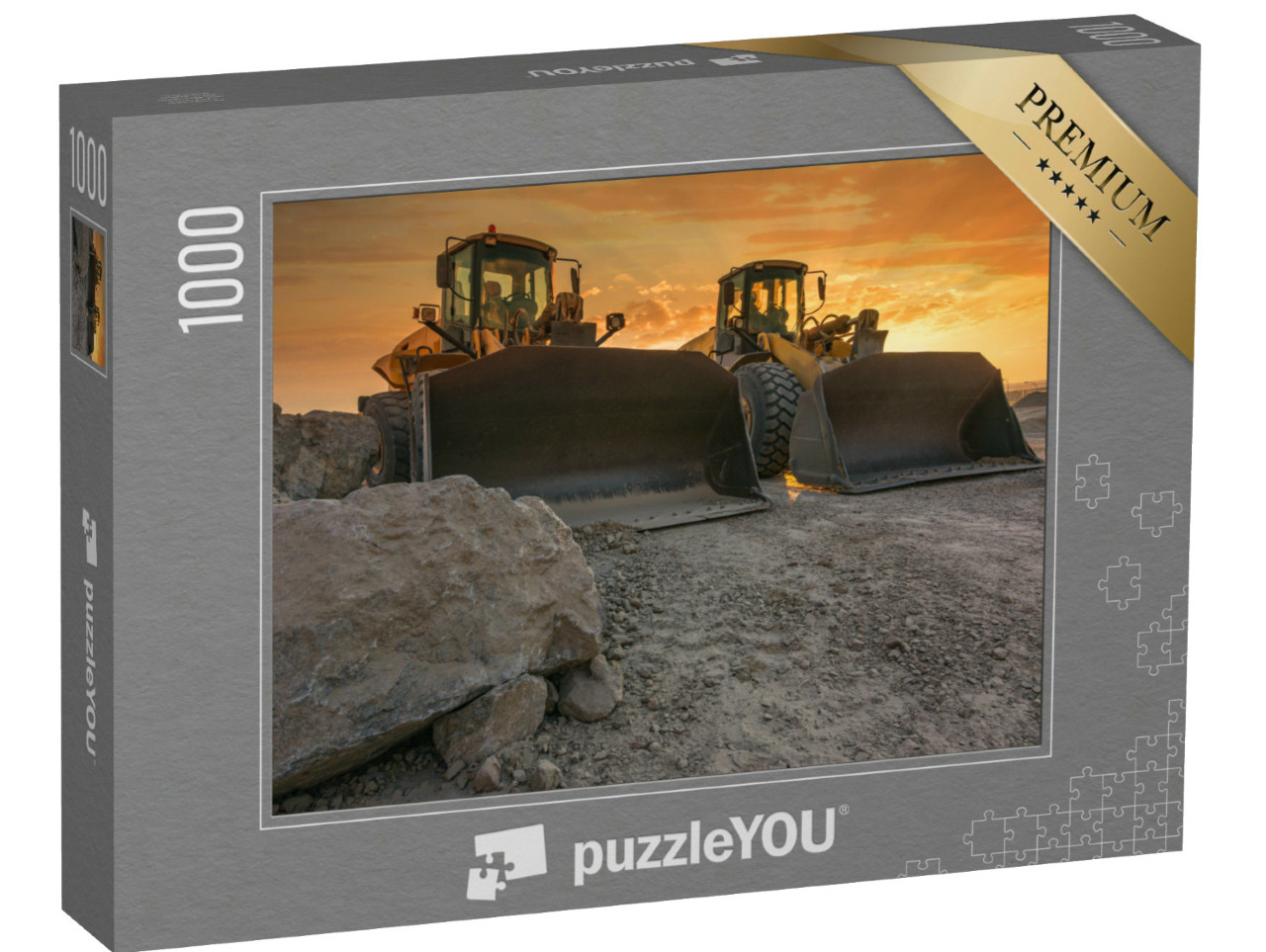 Puzzle 1000 Teile „Zwei Schaufelbagger, bereit zum Einsatz“