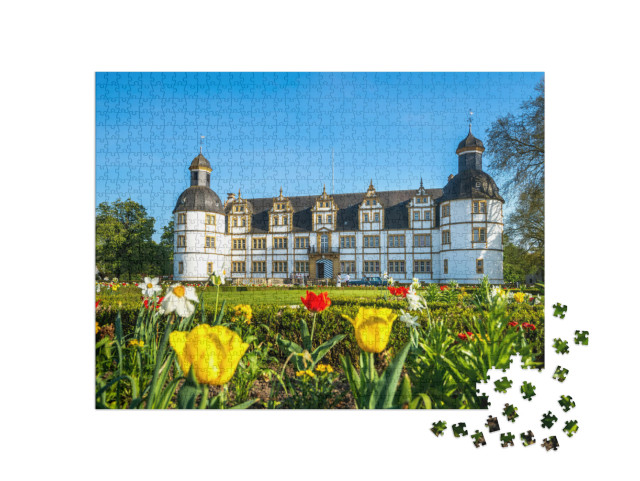 Puzzle 1000 Teile „Schloss Neuhaus bei Paderborn, Deutschland“