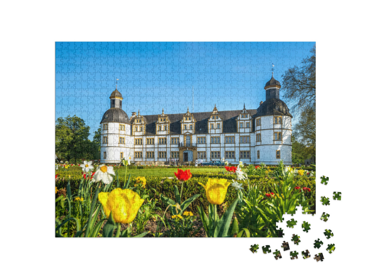 Puzzle 1000 Teile „Schloss Neuhaus bei Paderborn, Deutschland“