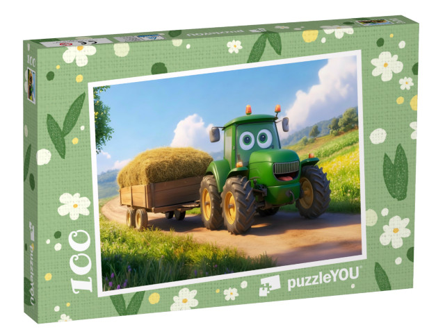 Puzzle 100 Teile „Der kleine Bulldog auf großer Fahrt“