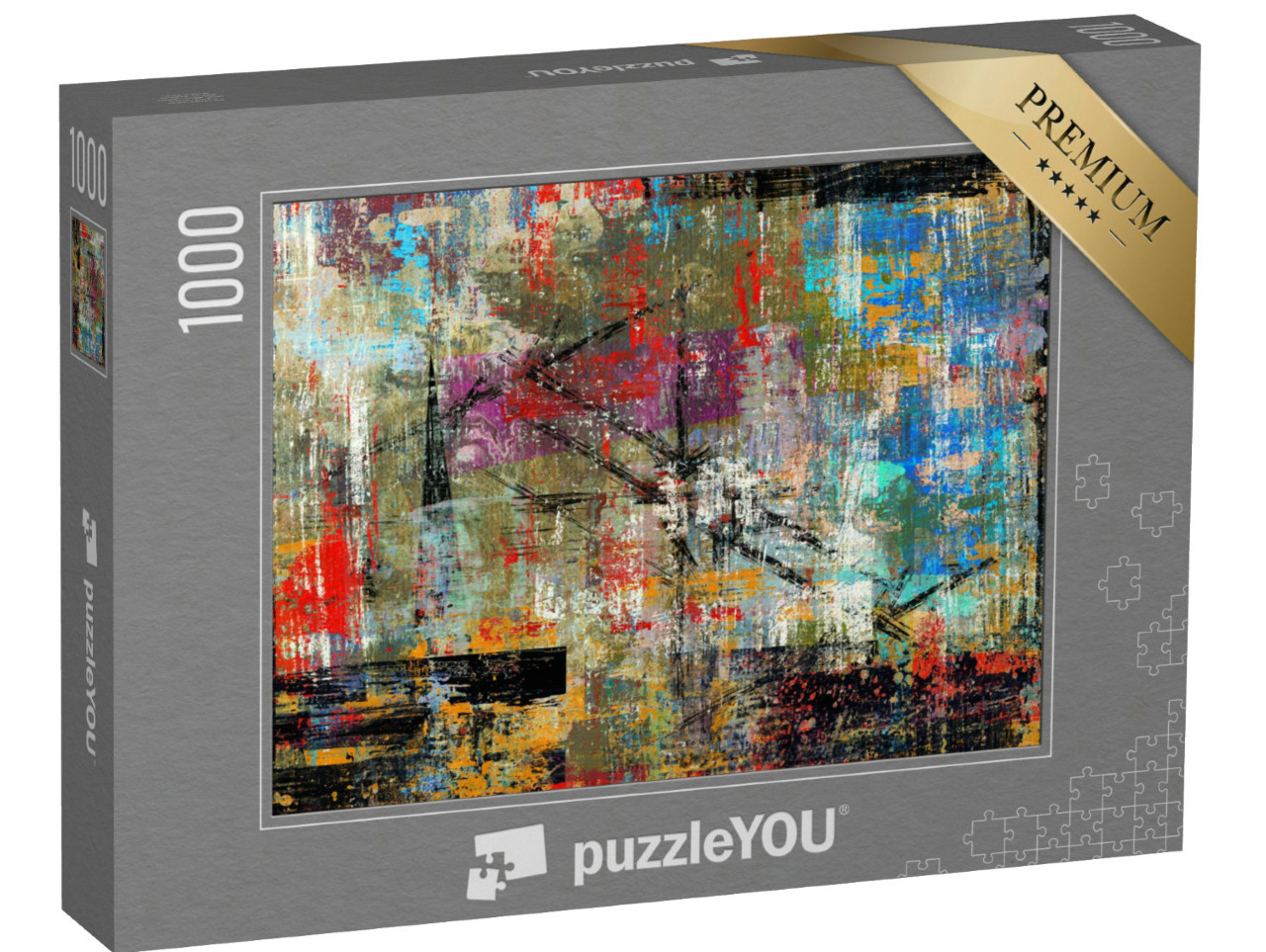 Puzzle 1000 Teile „Handgemalter abstrakter Hintergrund“