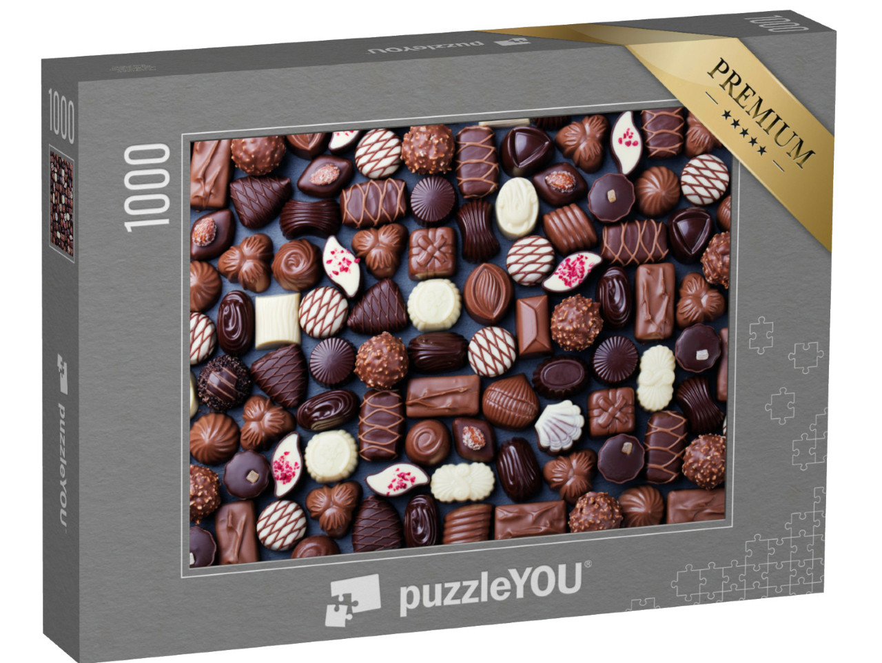 Puzzle 1000 Teile „Sortiment von feinen Schokoladenpralinen“