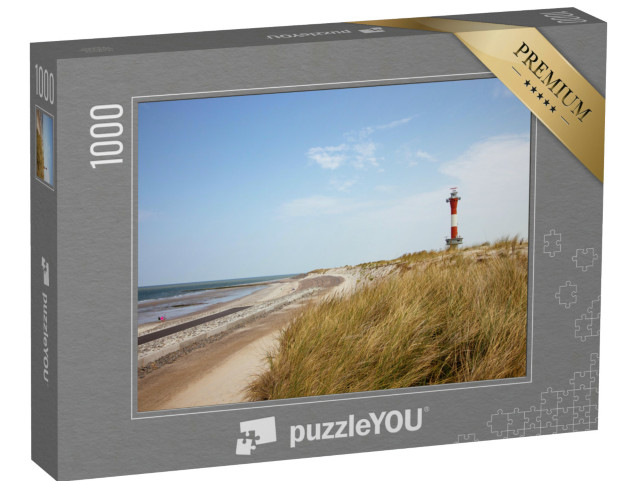 Puzzle 1000 Teile „Leuchtturm auf der Insel Wangerooge mit Strand“