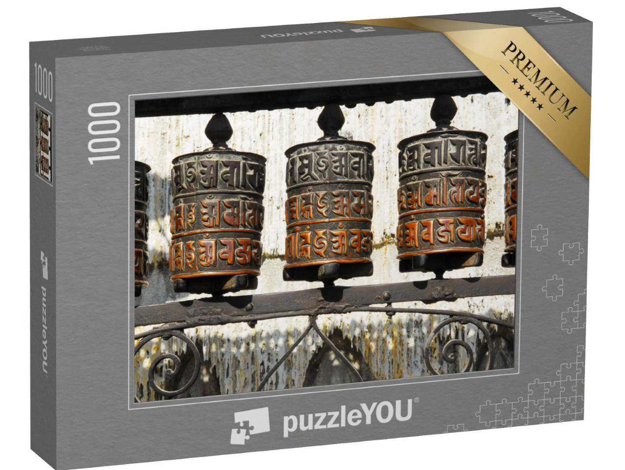 Puzzle 1000 Teile „Wunderschöne Gebetsmühlen, Kathmandu, Nepal“