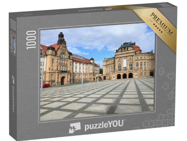 Puzzle 1000 Teile „Kunsthalle und Opernahaus, Chemnitz, Deutschland“