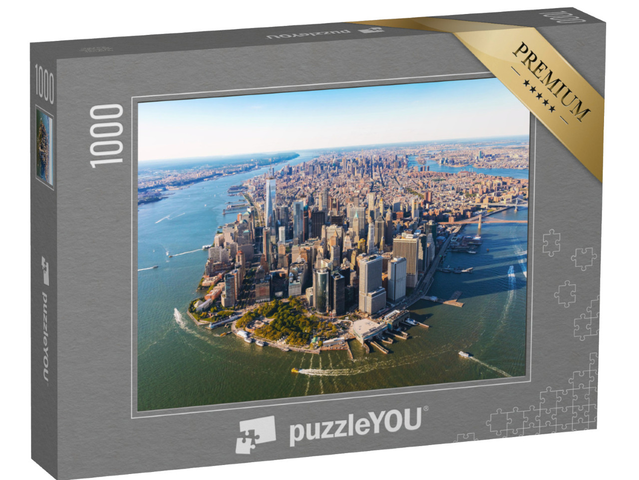 Puzzle 1000 Teile „Spektakuläre Luftaufnahme von Lower Manhattan, New York City“