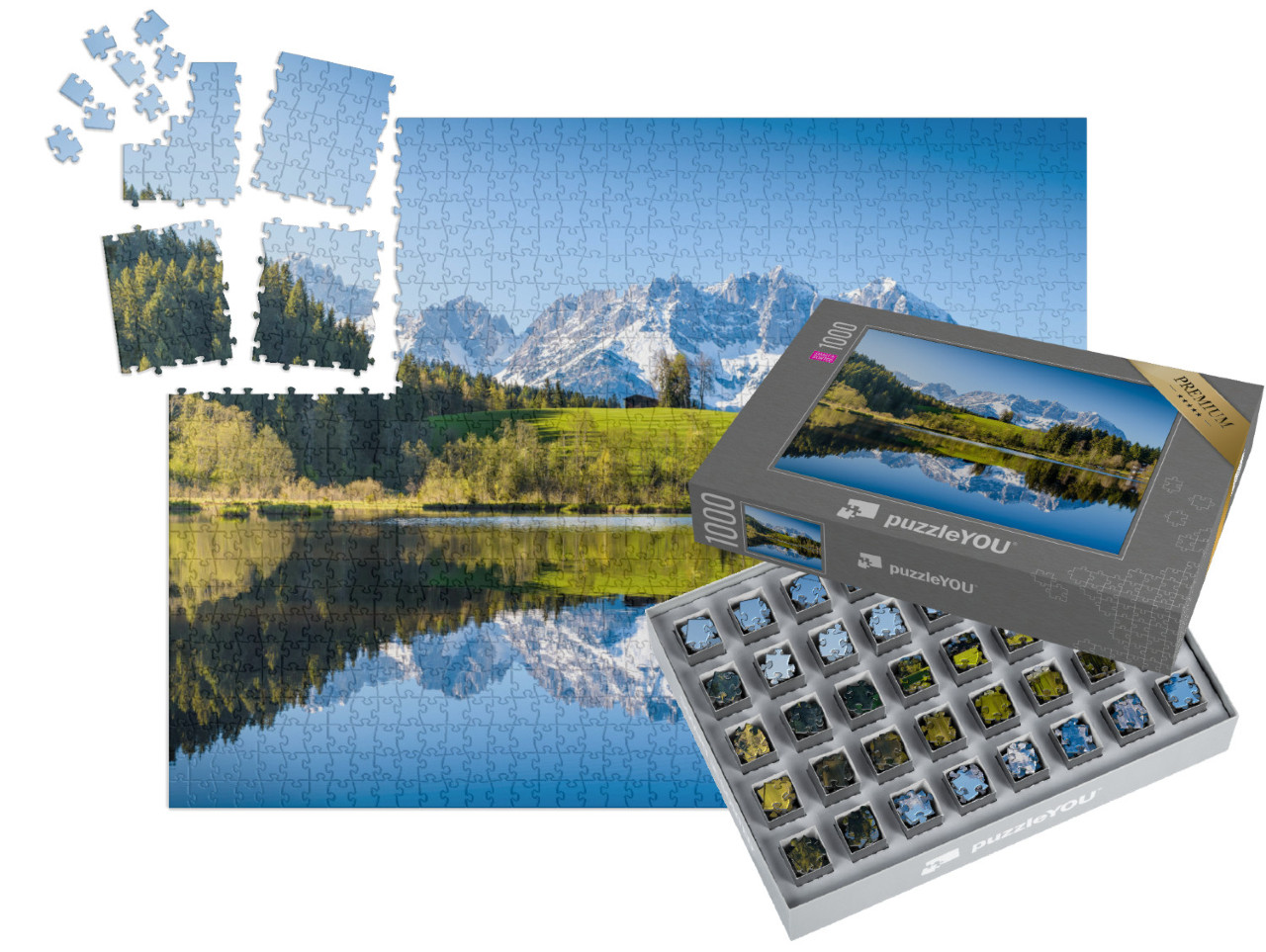 Puzzle „Idyllische Alpenlandschaft“ | SMART SORTED® 1000 Teile