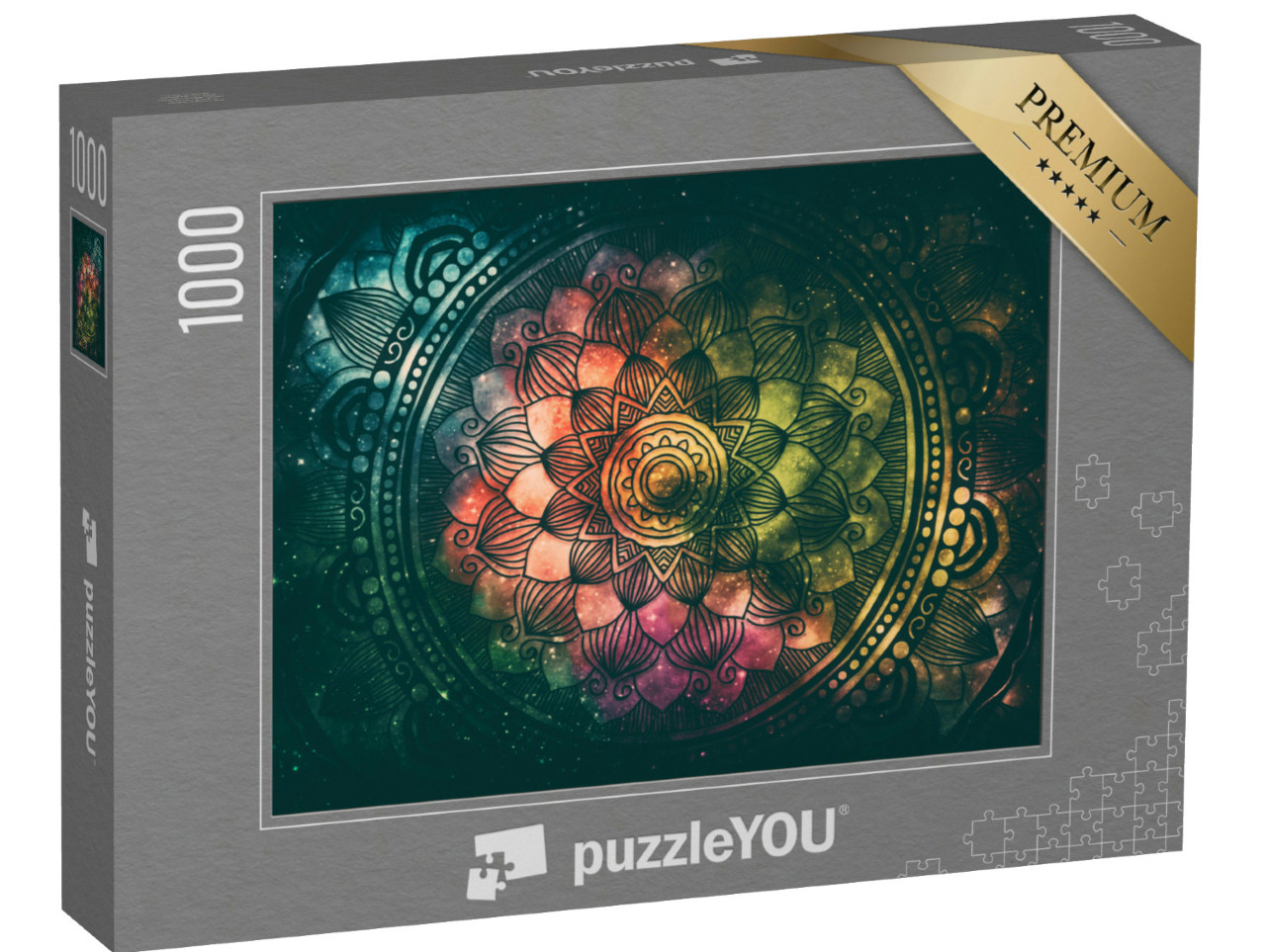 Puzzle 1000 Teile „Digitale Kunst: Sternenfeld und Galaxie“