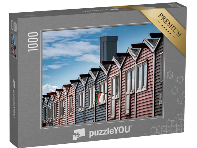 Puzzle 1000 Teile „Bunte Hummerbuden auf Helgoland, Schleswig-Holstein, Deutschland“