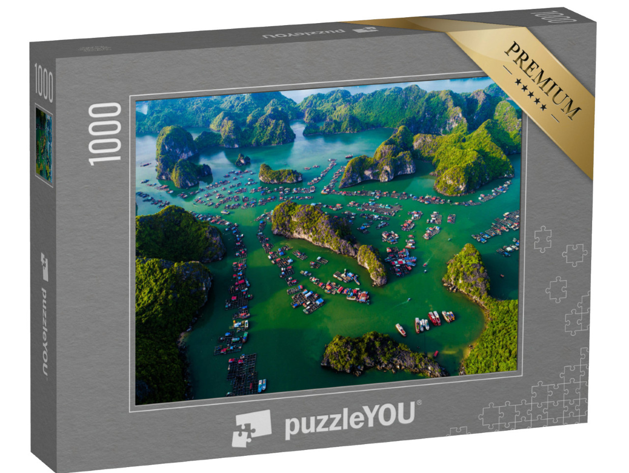 Puzzle 1000 Teile „Cat Ba Insel von oben. Lan Ha Bucht. Hai phong, Vietnam - Bild“