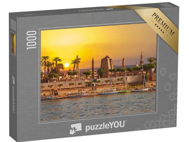 Puzzle 1000 Teile „Sonniger Tag am Nil in Luxor, Ägypten“