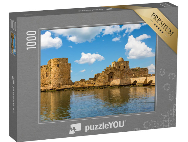 Puzzle 1000 Teile „Kreuzfahrer Seeburg Sidon Saida im Südlibanon Mittlerer Osten“