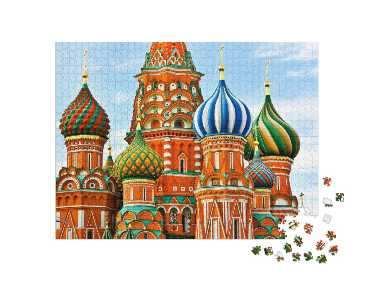 Puzzle 1000 Teile „Kathedrale auf dem Roten Platz in Moskau“