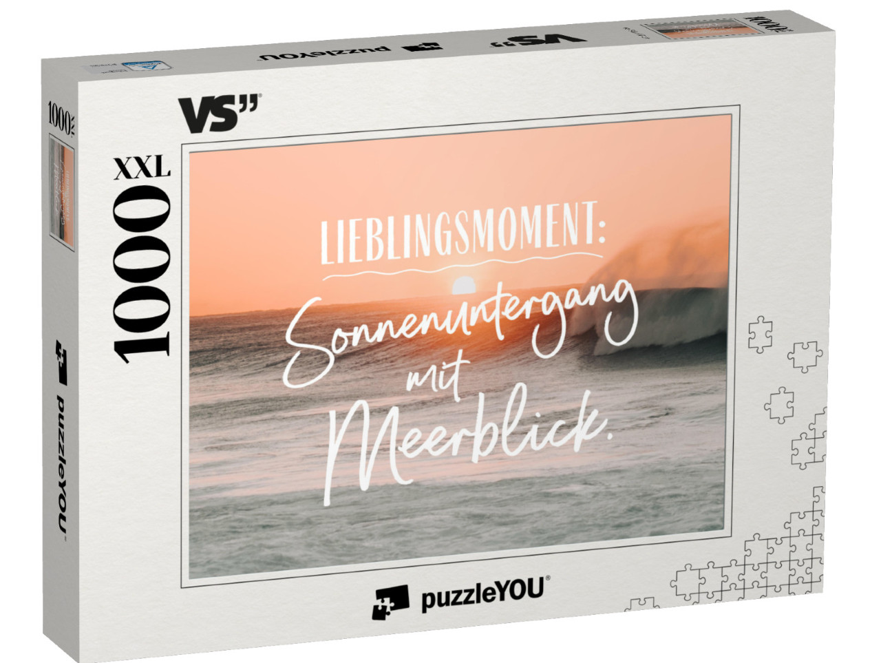 Puzzle 1000 Teile XXL „Lieblingsmomente: Sonnenuntergang mit Meerblick.“