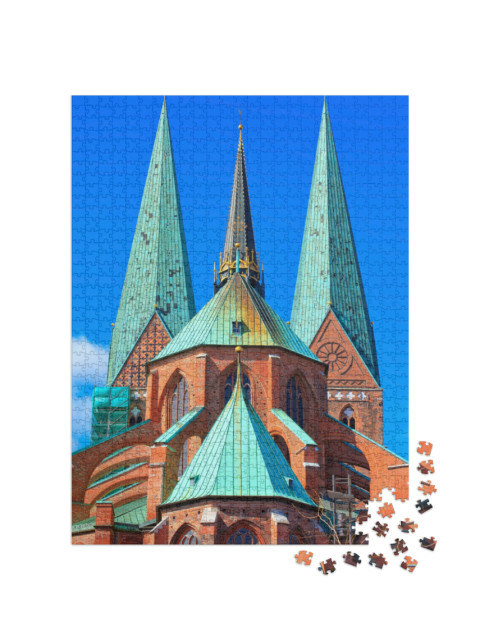 Puzzle 1000 Teile „St. Marienkirche, Lübeck, Deutschland“