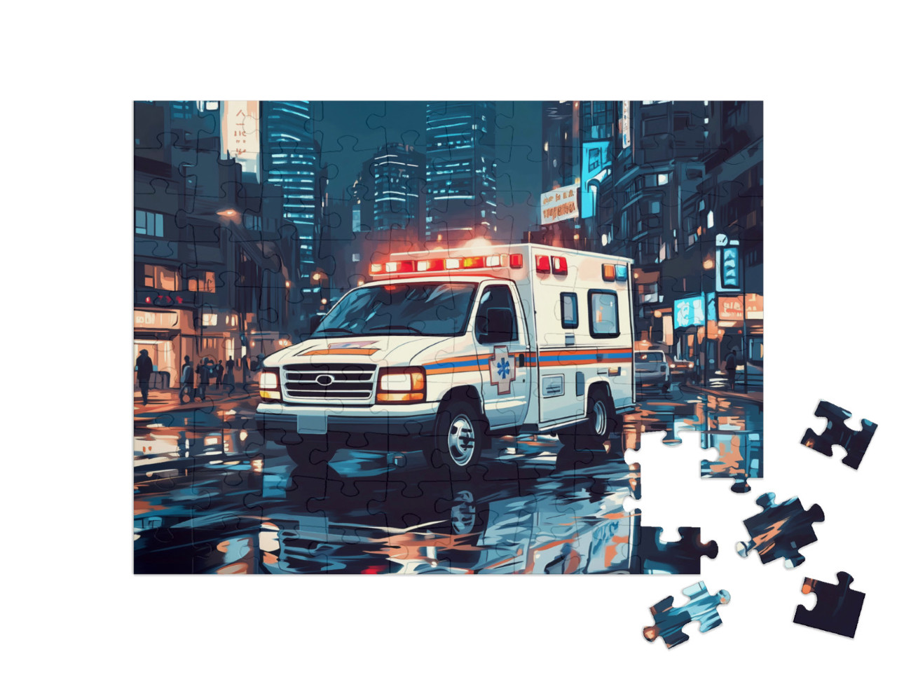 Puzzle 100 Teile „Schnell zur Hilfe“